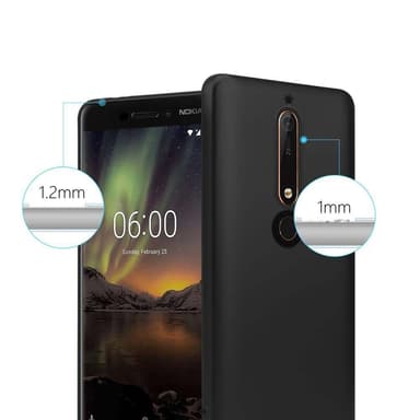 Skal Nokia 6.1 Fodral Case (Svart)