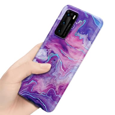 Huawei P40 Plånboksfodral Skal (Lila)