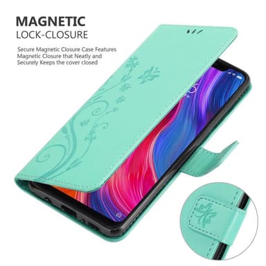 Xiaomi Mi 8 Plånboksfodral Skal (Turkos)