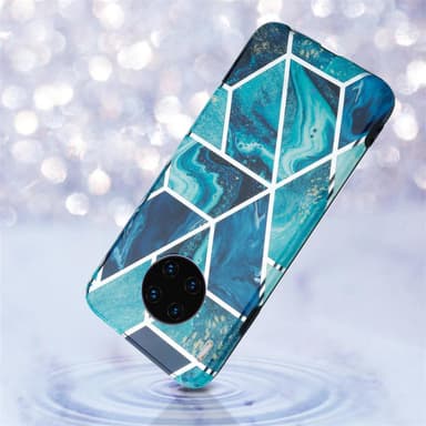 Huawei MATE 30 PRO Plånboksfodral Skal (Blå)