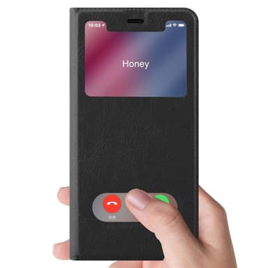 iPhone XS MAX Plånboksfodral Skal (Svart)