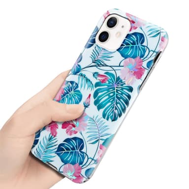 iPhone 12 / 12 PRO Fodral Skal Blommor (Vit)