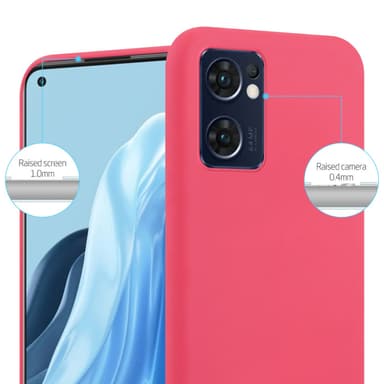 Skal Oppo FIND X5 LITE / Reno7 5G Fodral Case (Röd)