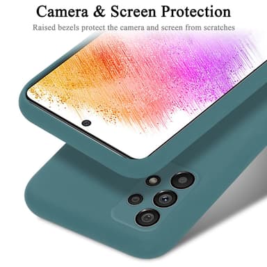 Samsung Galaxy A73 5G Skal Fodral Case (Grön)