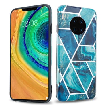 Huawei MATE 30 PRO Plånboksfodral Skal (Blå)