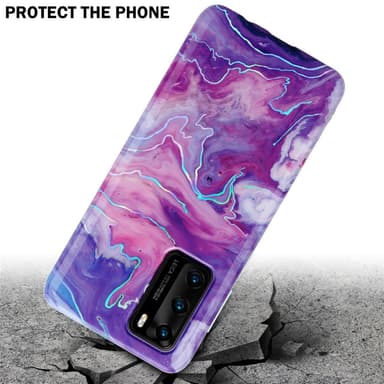 Huawei P40 Plånboksfodral Skal (Lila)