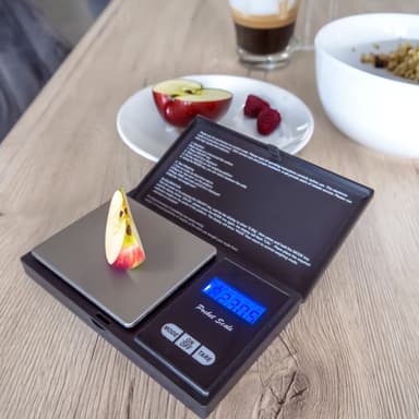 Digital precisionsvåg 500 g elektronisk fickvåg (svart)