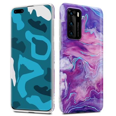 Huawei P40 Plånboksfodral Skal (Lila)
