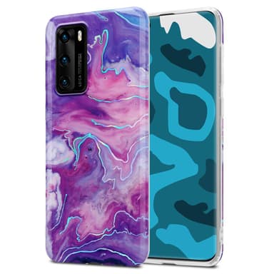 Huawei P40 Plånboksfodral Skal (Lila)
