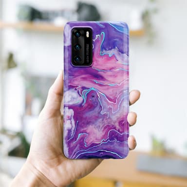 Huawei P40 Plånboksfodral Skal (Lila)