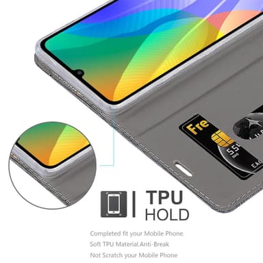 Huawei Y6P Plånboksfodral Skal (Grå)