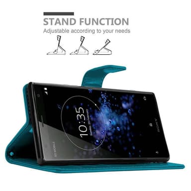 Sony Xperia XZ2 Plånboksfodral Skal (Blå)