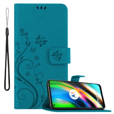 Motorola MOTO G9 PLUS Plånboksfodral Skal (Blå)