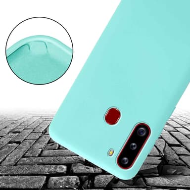 Samsung Galaxy A21 Skal Fodral Kedja (Turkos)