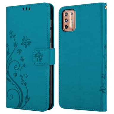 Motorola MOTO G9 PLUS Plånboksfodral Skal (Blå)