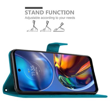 Motorola MOTO E32 4G / E32S Plånboksfodral Skal (Blå)