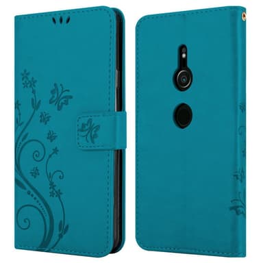 Sony Xperia XZ2 Plånboksfodral Skal (Blå)