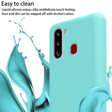 Samsung Galaxy A21 Skal Fodral Kedja (Turkos)