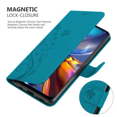Motorola MOTO E32 4G / E32S Plånboksfodral Skal (Blå)