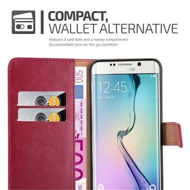 Samsung Galaxy S6 EDGE Plånboksfodral Skal (Röd)
