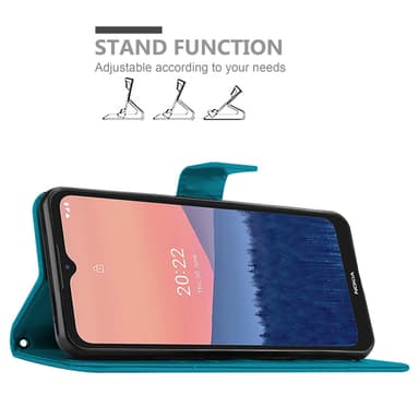 Nokia C21 Plånboksfodral Skal (Blå)