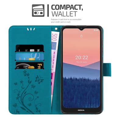 Nokia C21 Plånboksfodral Skal (Blå)