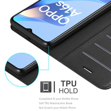 Oppo A16s / A54s Plånboksfodral Skal (Svart)