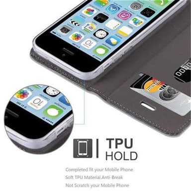 iPhone 5C Plånboksfodral Skal (Grå)