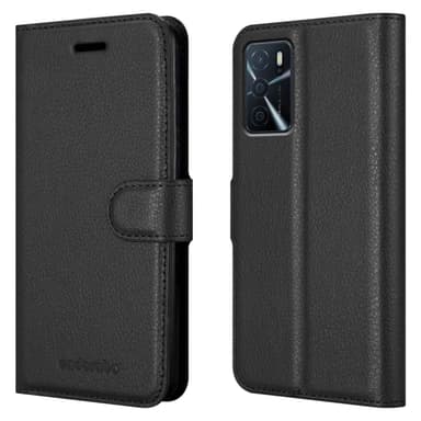 Oppo A16s / A54s Plånboksfodral Skal (Svart)