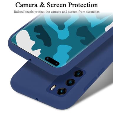 Huawei P40 Skal Fodral Case (Blå)
