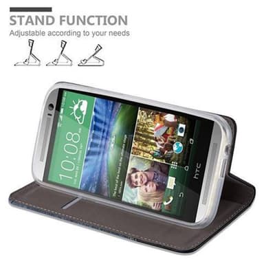 HTC ONE M8 Plånboksfodral Skal (Blå)