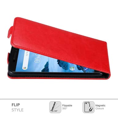 Nokia 6.1 Flipfodral Skal (Röd)