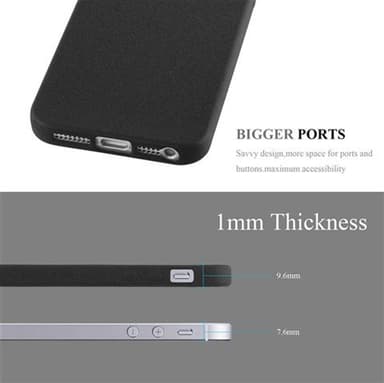 Skal iPhone 5 / 5S / SE 2016 Fodral Case (Svart)