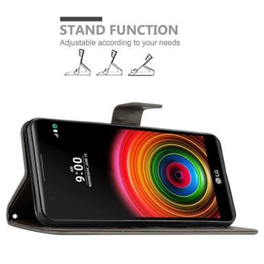LG X POWER Plånboksfodral Skal (Grå)