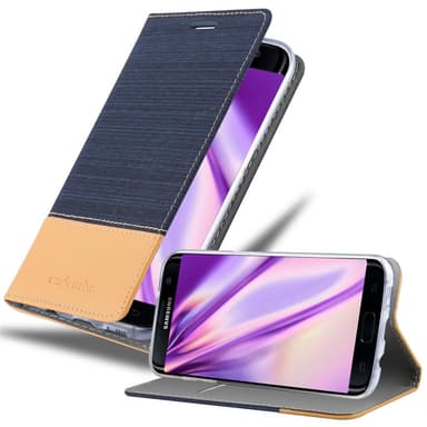 Samsung Galaxy S7 EDGE Plånboksfodral Skal (Blå)