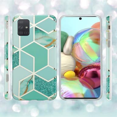 Samsung Galaxy A71 5G Plånboksfodral Skal (Grön)