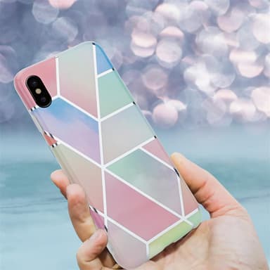 iPhone X / XS Plånboksfodral Skal (Rosa)