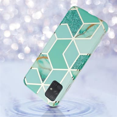 Samsung Galaxy A71 5G Plånboksfodral Skal (Grön)