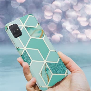 Samsung Galaxy A71 5G Plånboksfodral Skal (Grön)
