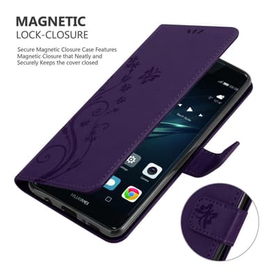 Huawei P9 PLUS Plånboksfodral Skal (Lila)