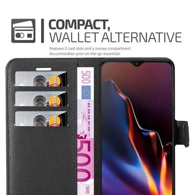 OnePlus 6T Plånboksfodral Skal (Svart)