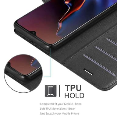 OnePlus 6T Plånboksfodral Skal (Svart)