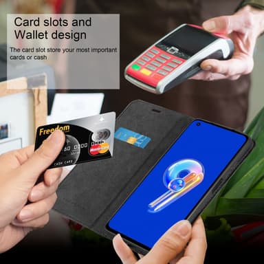 Asus ZenFone 9 Skal Fodral Case (Svart)
