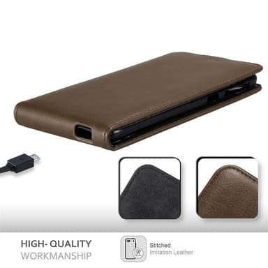 HTC Desire 820 Flipfodral Skal (Brun)
