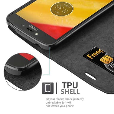 Motorola MOTO C PLUS Skal Fodral Case (Svart)