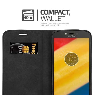 Motorola MOTO C PLUS Skal Fodral Case (Svart)
