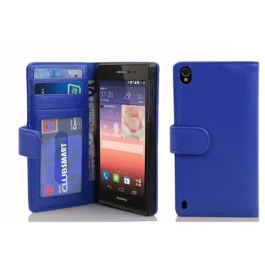 Huawei ASCEND P7 Plånboksfodral Skal (Blå)