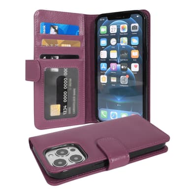 iPhone 13 PRO Plånboksfodral Skal (Lila)