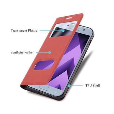 Samsung Galaxy A3 2017 Plånboksfodral Skal (Röd)