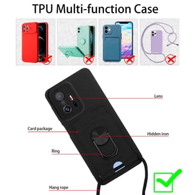 Xiaomi 11T / 11T PRO Skal Fodral (Svart)